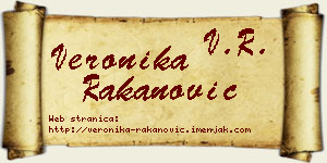Veronika Rakanović vizit kartica